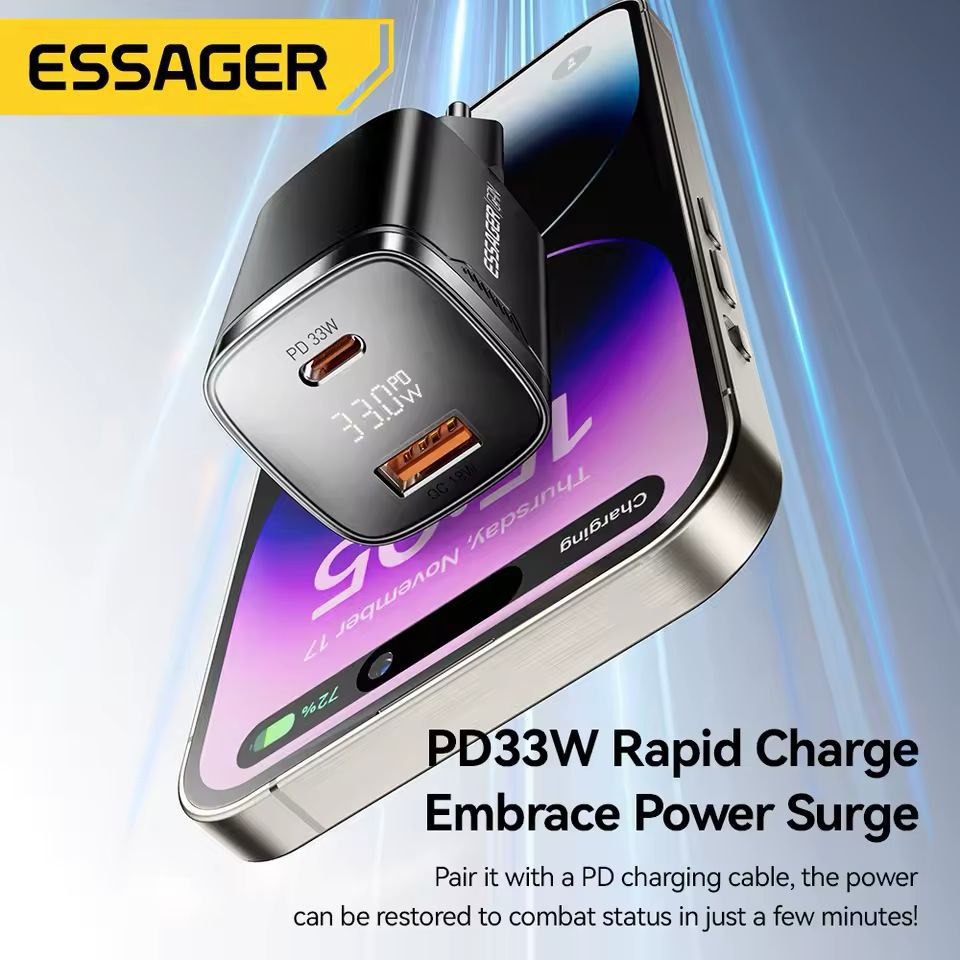 شاحن Essager PD 33W — سرعة وأداء في تصميم مدمج!